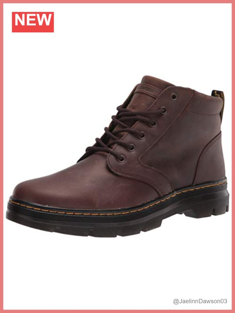 Leather Ankle Boots 6 Eye Chukka Lace-Up Boots,